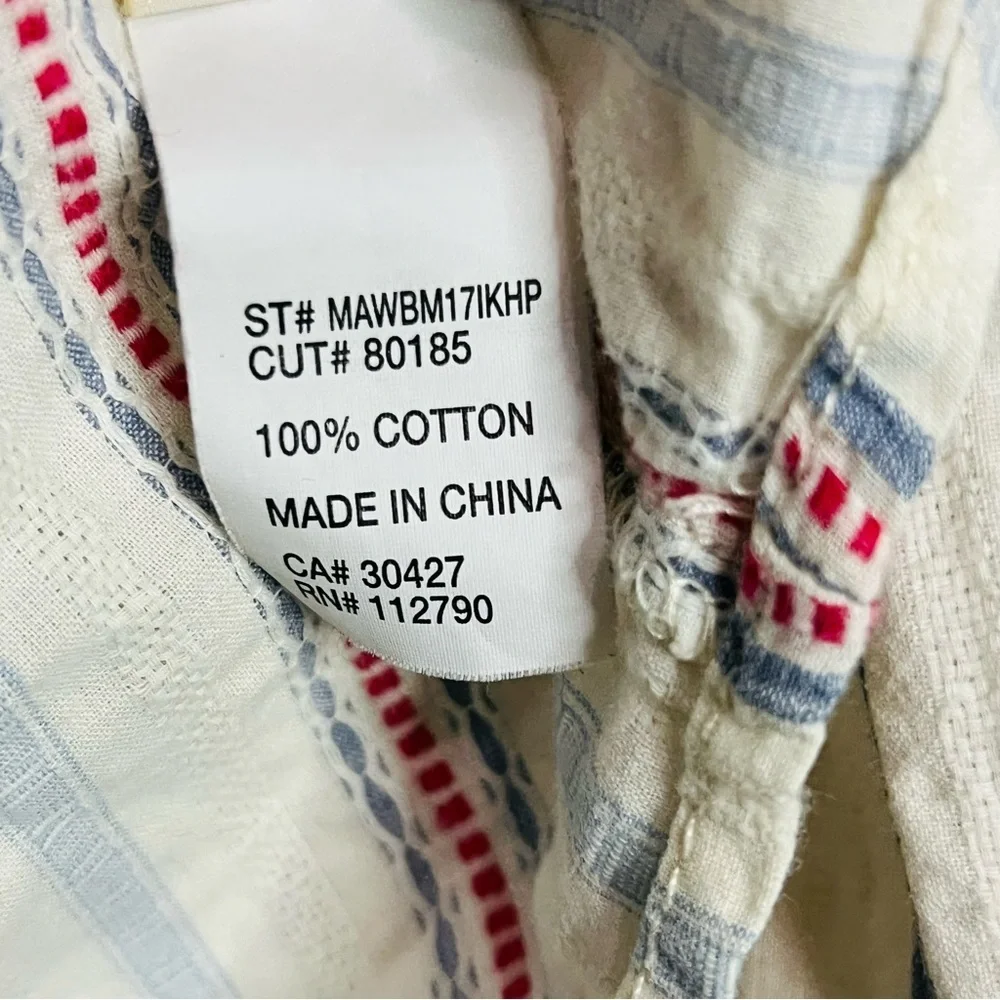True Religion Lightweight Snap Button Striped Shirt Large